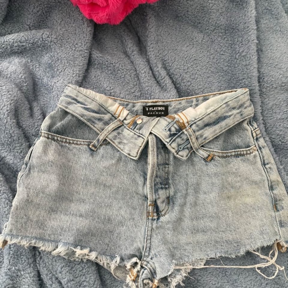 PLAYBOY x PACSUN Women's Light Wash Denim Shorts